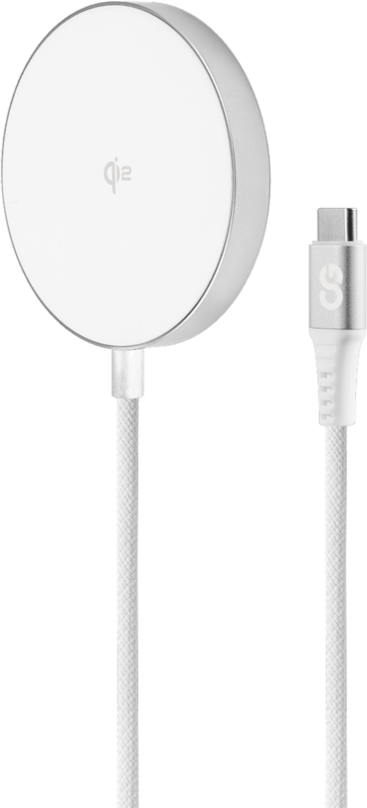 LOGiiX Piston Connect Qi2 Charging Puck - White