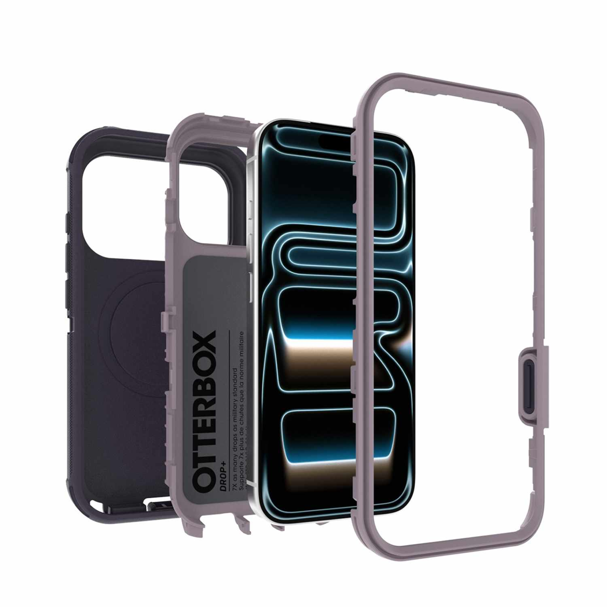 OtterBox - Defender Pro MagSafe Case Adomania Purple for iPhone 18 Pro/17 Pro