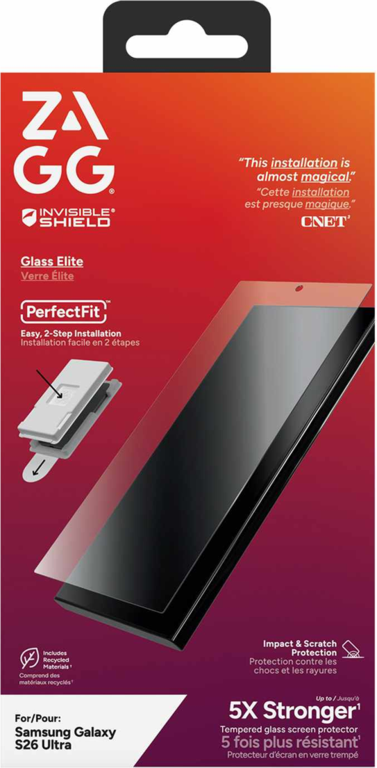 ZAGG 200121079 Protection D'écran InvisibleShield Glass Elite Biometric pour Samsung Nova 6.9