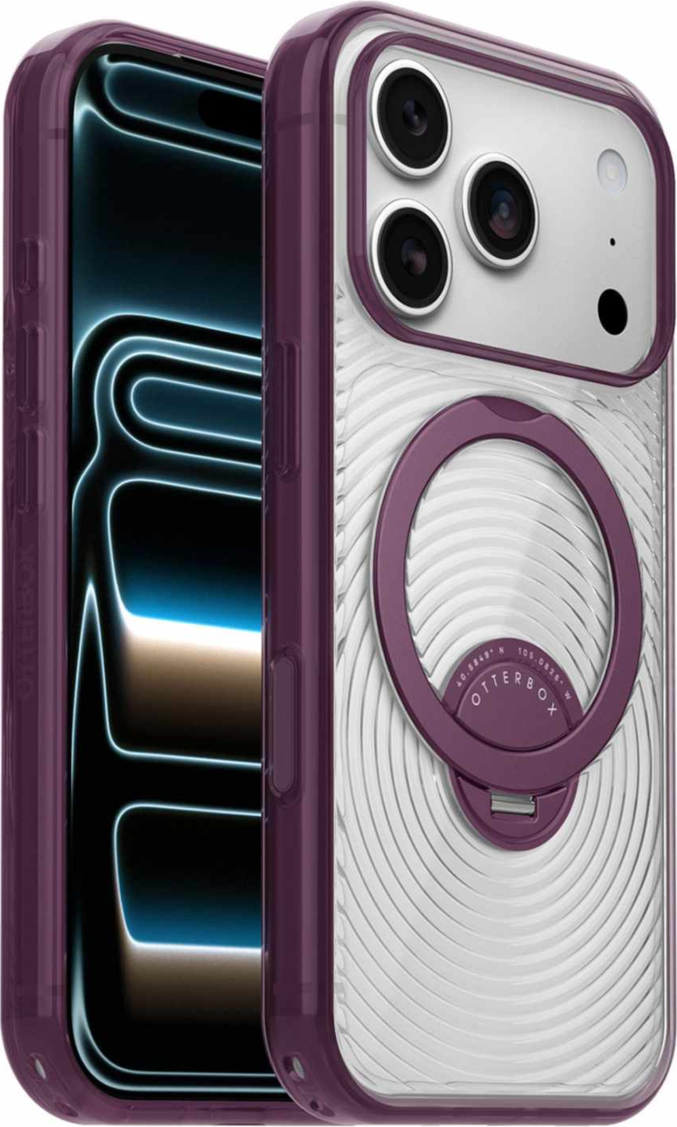 OtterBox - Symmetry Stand MagSafe Case Vinum Purple for iPhone 18 Pro/17 Pro