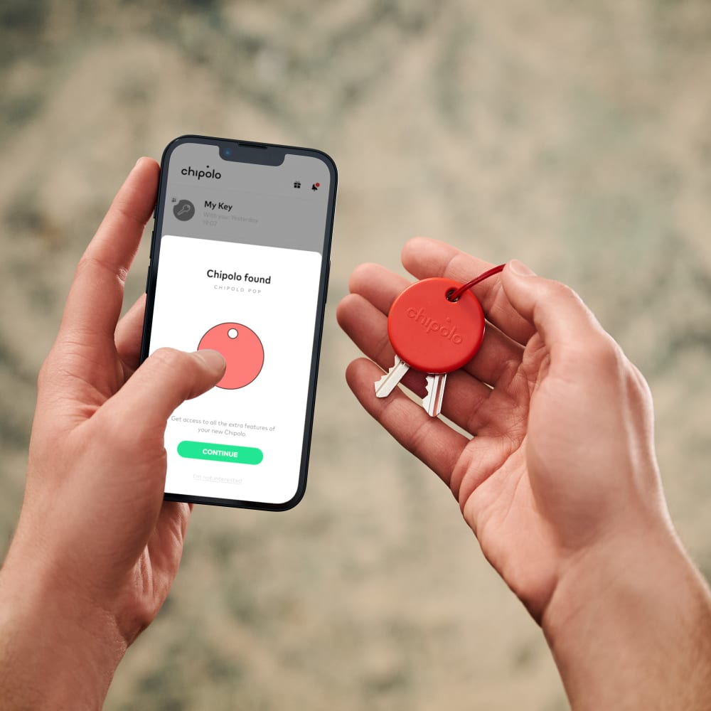 Chipolo RWS.0000003 POP 4 Pack Tracking Tag (Fonctionne avec Find My Device de Google ou Apple Find My) Rouge