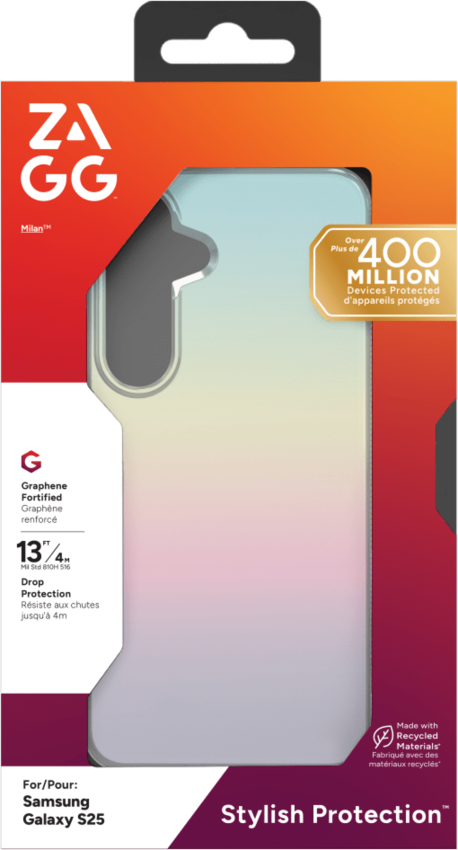 Strengthened with Graphene, ZAGG's Milan series seamlessly blends fashion and tech, offering a silky matte finish and up to 13 ft of drop protection.