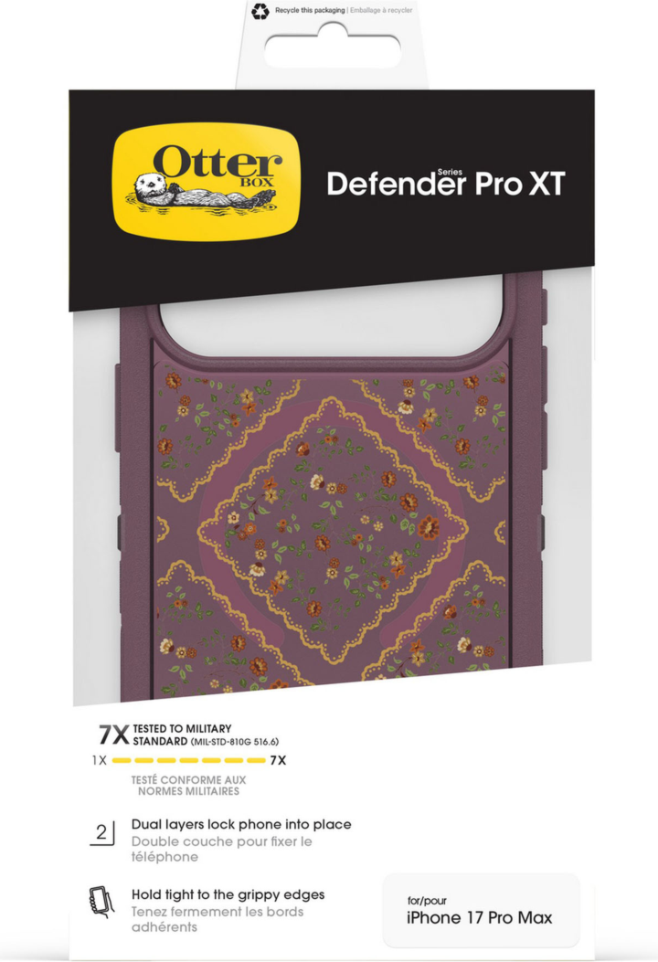 Get sleek, legendary phone protection with the OtterBox Defender Series Pro XT with MagSafe, a rugged dual-layer design that guards devices against drops, dirt, scrapes, and bumps.