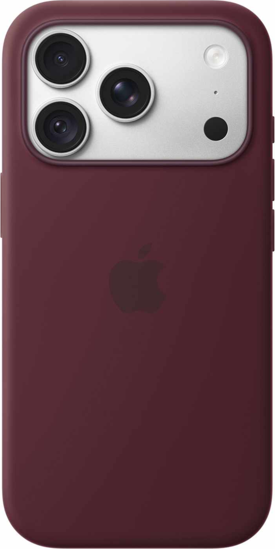 Apple - Silicone Case with MagSafe Burgundy for iPhone 18 Pro