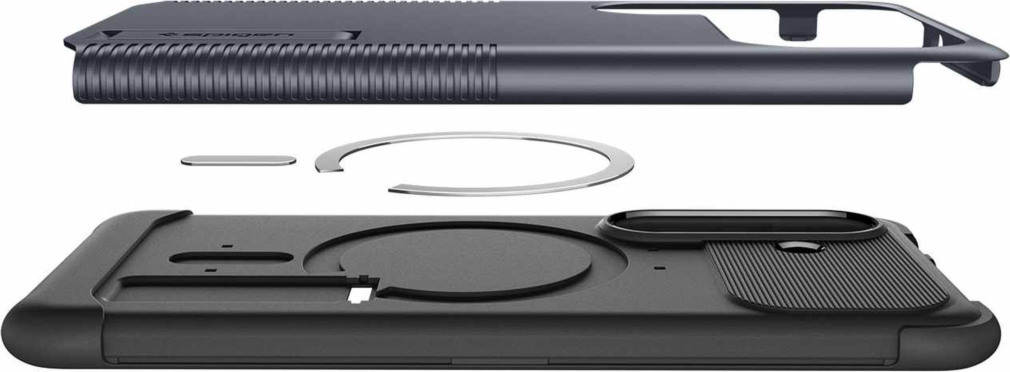 Spigen - Étui Slim Armor avec aimants, finition Metal Slate, pour Samsung Galaxy S26
