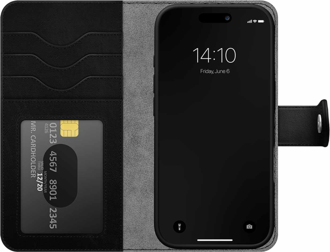 Ideal of Sweden - Étui Magnet Wallet MagSafe Noir pour iPhone 18 Pro/17 Pro