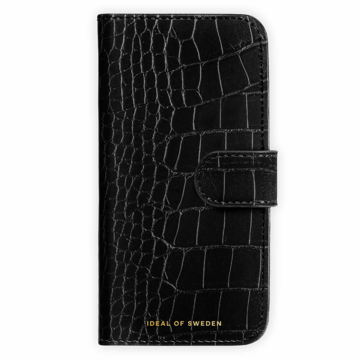 Ideal of Sweden - Magnet Wallet MagSafe Case Black Croco for iPhone 18 Pro/17 Pro