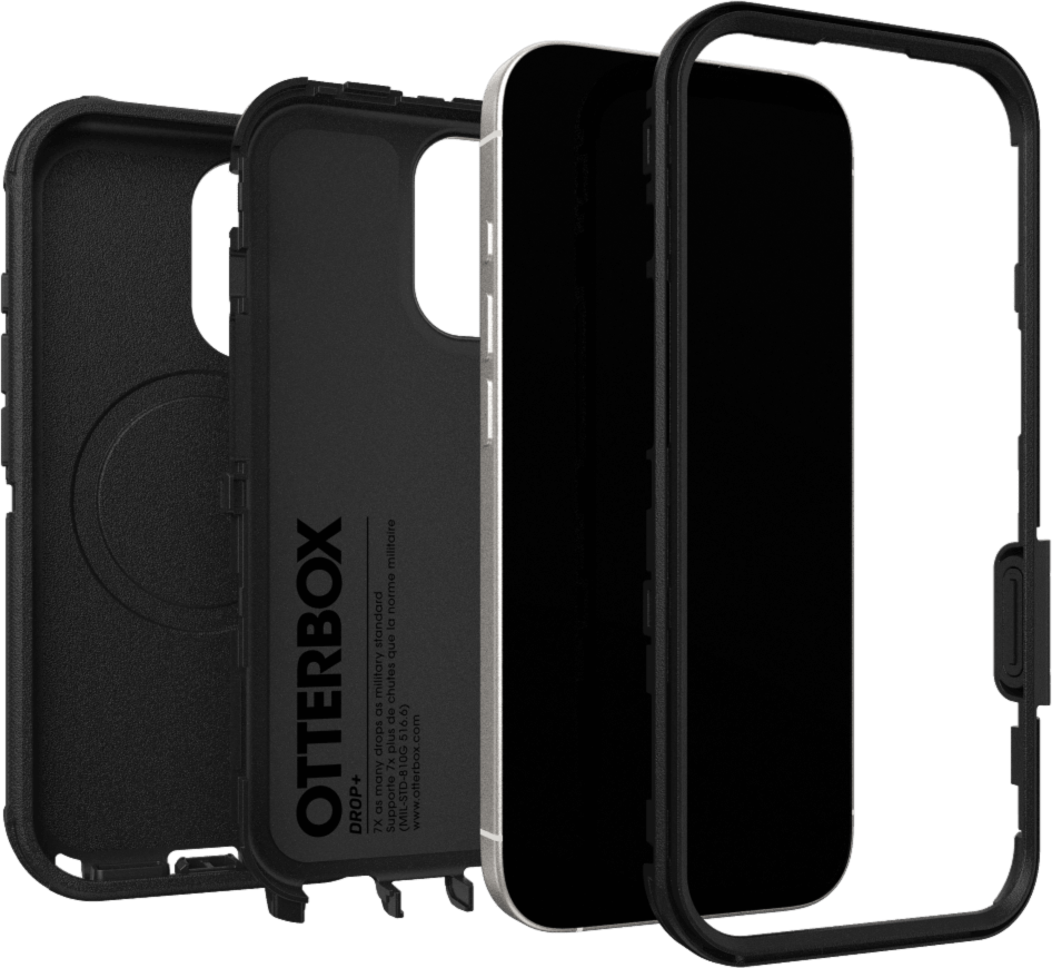 The OtterBox Defender Series Pro with MagSafe is the toughest case providing rugged protection against harsh drops. Equipped with MagSafe magnets and non-slip texturing.