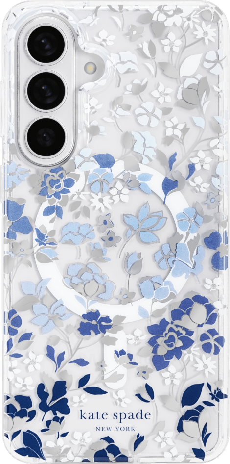 Kate Spade - Étui de protection avec aimants Flowerbed Blue pour Samsung Galaxy S26