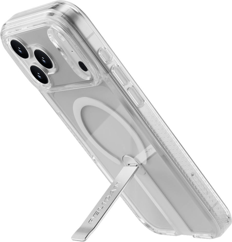 Pelican Protector with Stand combines 16-foot military-grade drop protection with a built-in swivel metal kickstand and MagSafe compatibility.