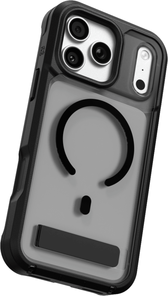 Protecting devices from drops up to 22 feet, the ZAGG Rainier case offers extreme protection with a kickstand and magnetic ring compatible with MagSafe and magnetic accessories.