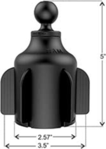 The RAM X-Grip with Stubby Cup Holder Base is a rugged vehicle mount that offers a no-bulk design with great holding power. An Ideal mount solution for any vehicle with a cup holder.
