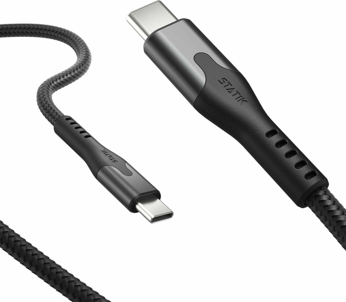 Blu Element - SelfCoil Magnetic Cable USB-C to USB-C 6ft 100W Black