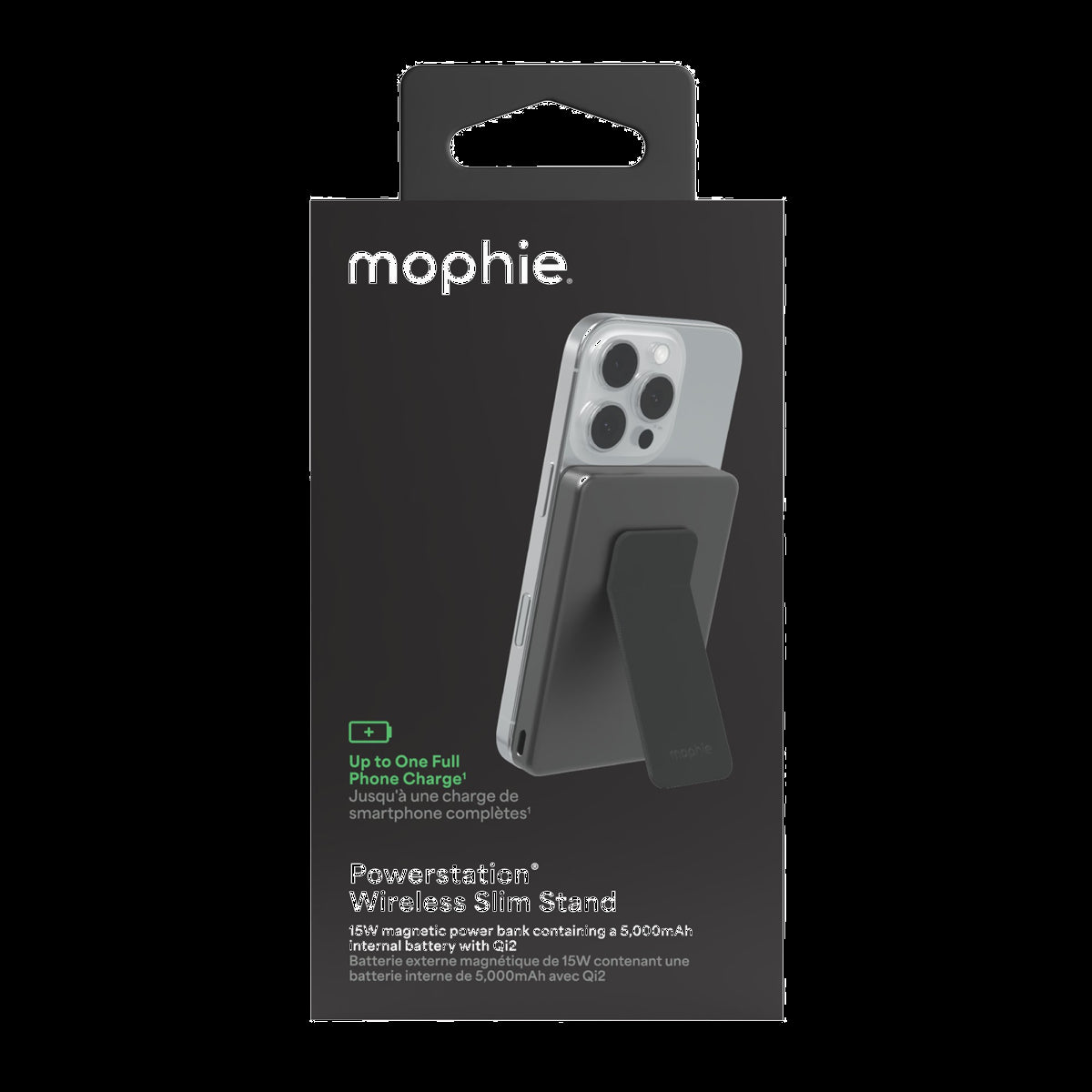 Mophie’s Qi2-certified and Magsafe-compatible Powerstation Wireless Slim with Stand contains a 5,000mAh internal battery and comes with a 20W USB-C PD port and a 180° rotating kickstand.