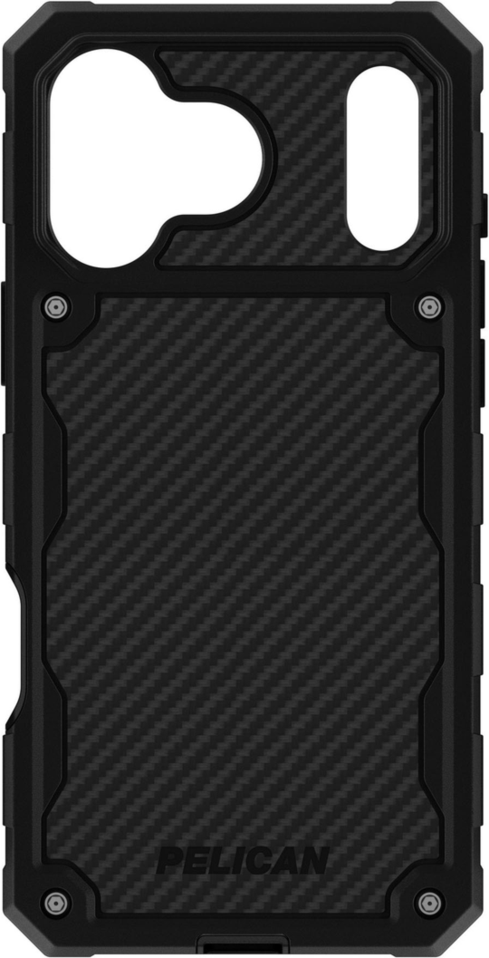 <p>The Pelican Shield MagSafe Case offers 24-foot drop protection, featuring a dual-layer defense, carbon fiber, a textured grip, a versatile belt clip/stand, and MagSafe charging compatibility.</p>