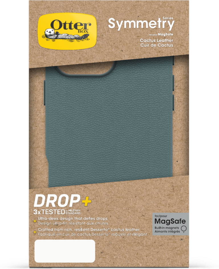 <p>Crafted from organically grown and sustainably harvested nopal cactus, the Otterbox Symmetry Series Cactus Leather case for MagSafe offers a sustainable alternative to traditional leather products.</p>