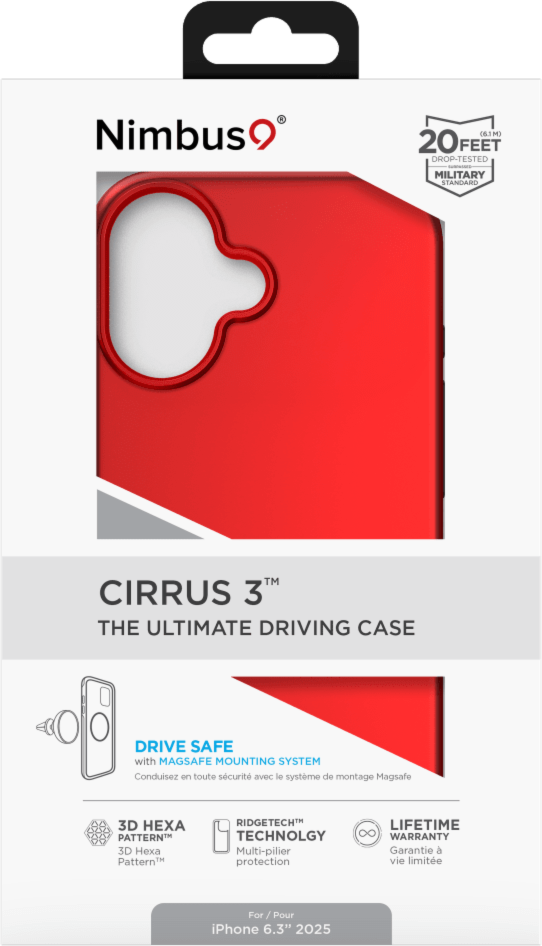 Nimbus9 N9C3MSIPH17CR Étui Cirrus 3 Magsafe Crimson pour iPhone 17