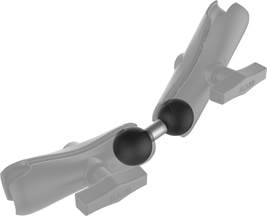 Connect two RAM double socket arms together for extended reach using the RAM Double Ball Adapter.