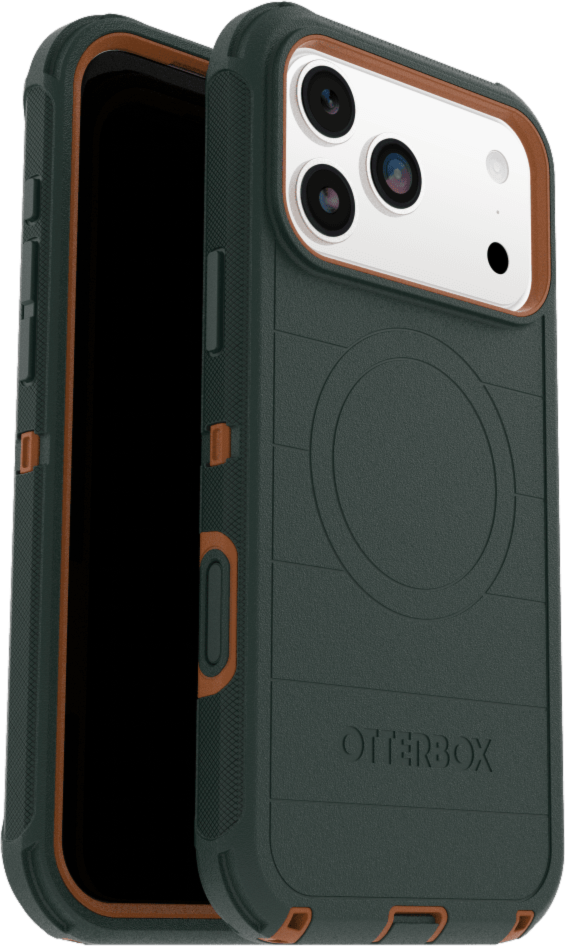 The OtterBox Defender Series Pro with MagSafe is the toughest case providing rugged protection against harsh drops. Equipped with MagSafe magnets and non-slip texturing.