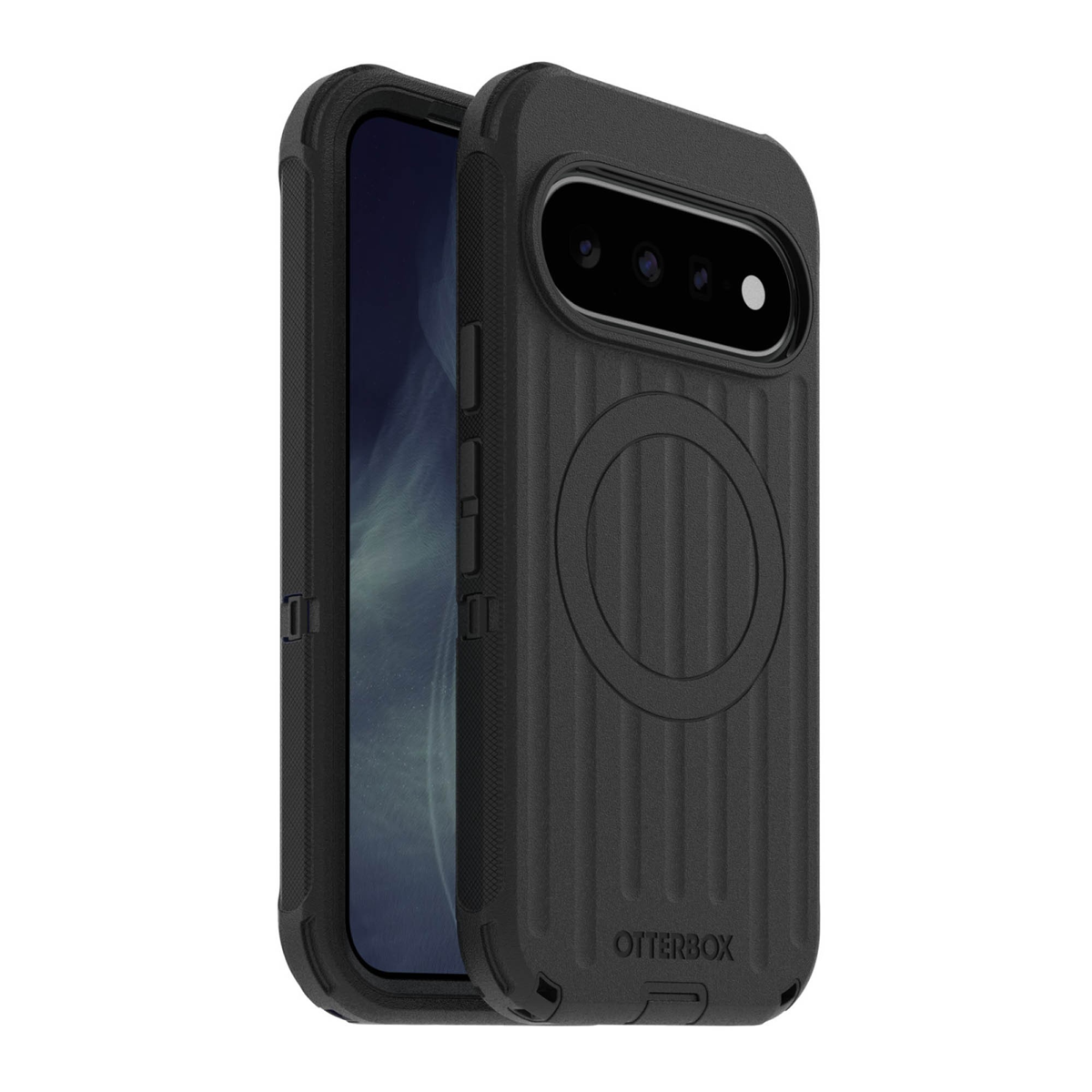 The OtterBox Defender Series Pro is the toughest case providing rugged protection against harsh drops. Equipped with magnets and non-slip texturing.