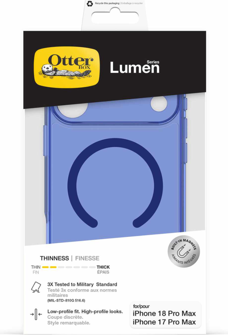 OtterBox - Lumen Clear MagSafe Case Etherness Blue for iPhone 18 Pro Max/17 Pro Max