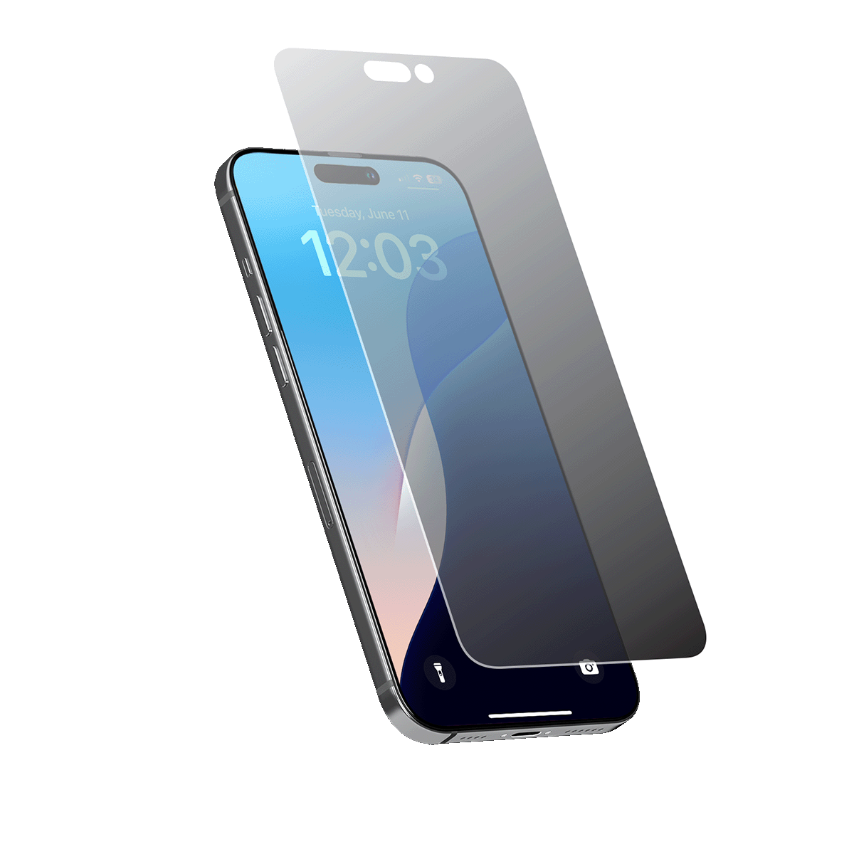 LOGiiX Phantom Glass Privacy for iPhone 16 Pro - Clear/Black
