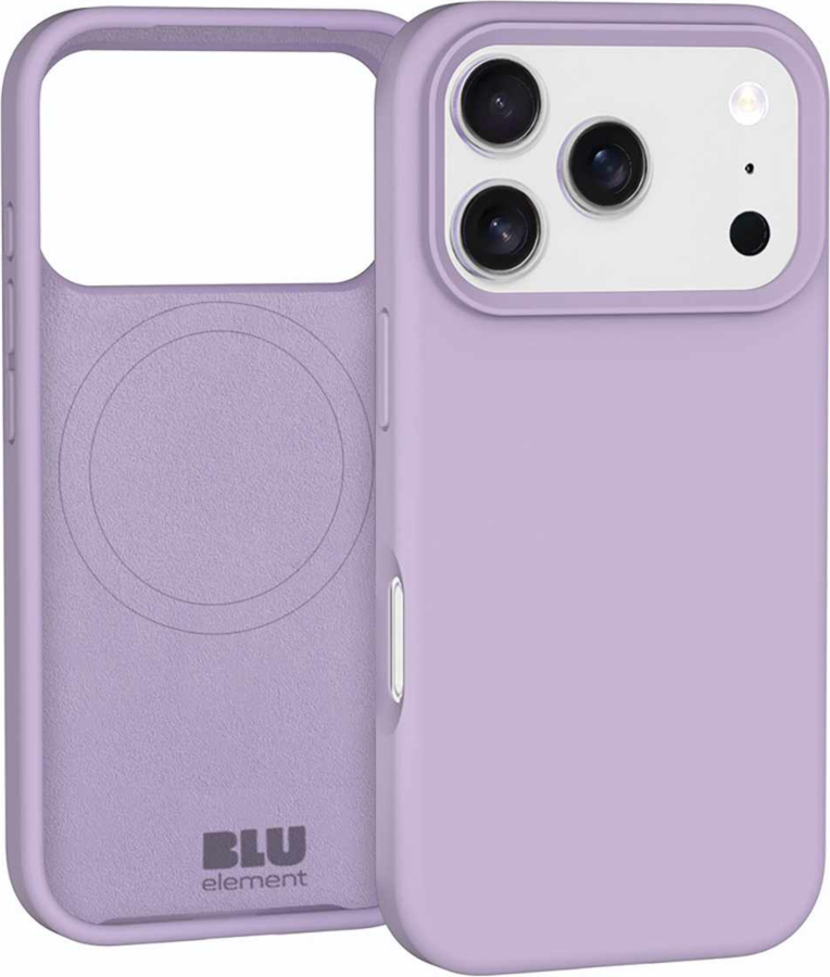 Blu Element - Coque MagSafe en silicone couleur lavande pour iPhone 17 Pro Max