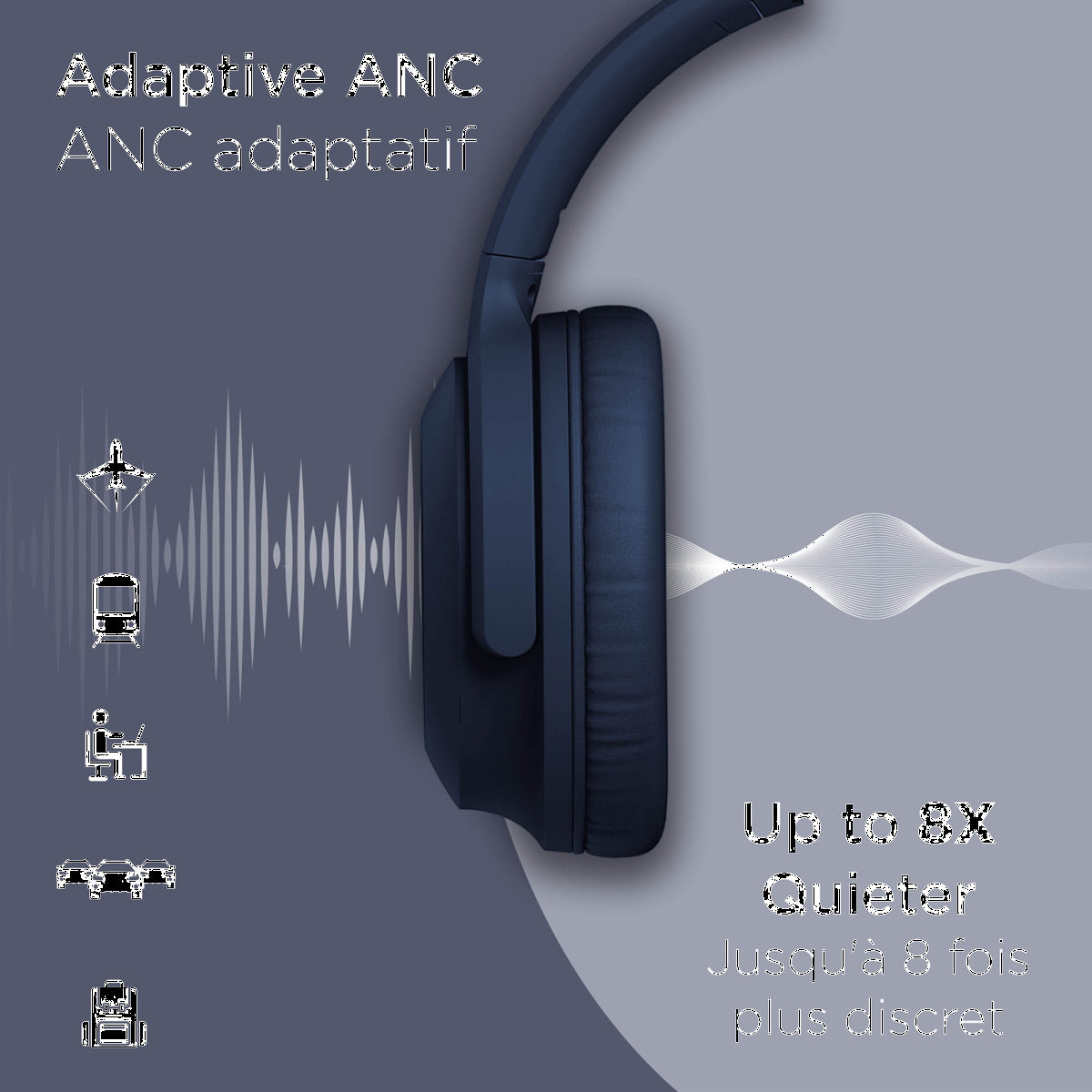 <p>Designed for travel, HyperGear’s Stealth2 ANC Wireless Headphones come with Active Noise technology, powerful stereo drivers, and can easily fold for convenient storage.</p>