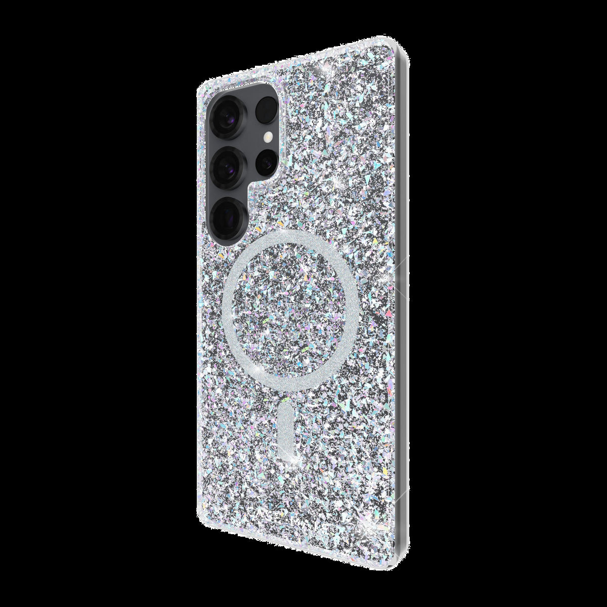 The Case-Mate Twinkle Disco magnetic case offers 12 foot drop protection while adding a touch of glam with its reflective iridescent sparkle.