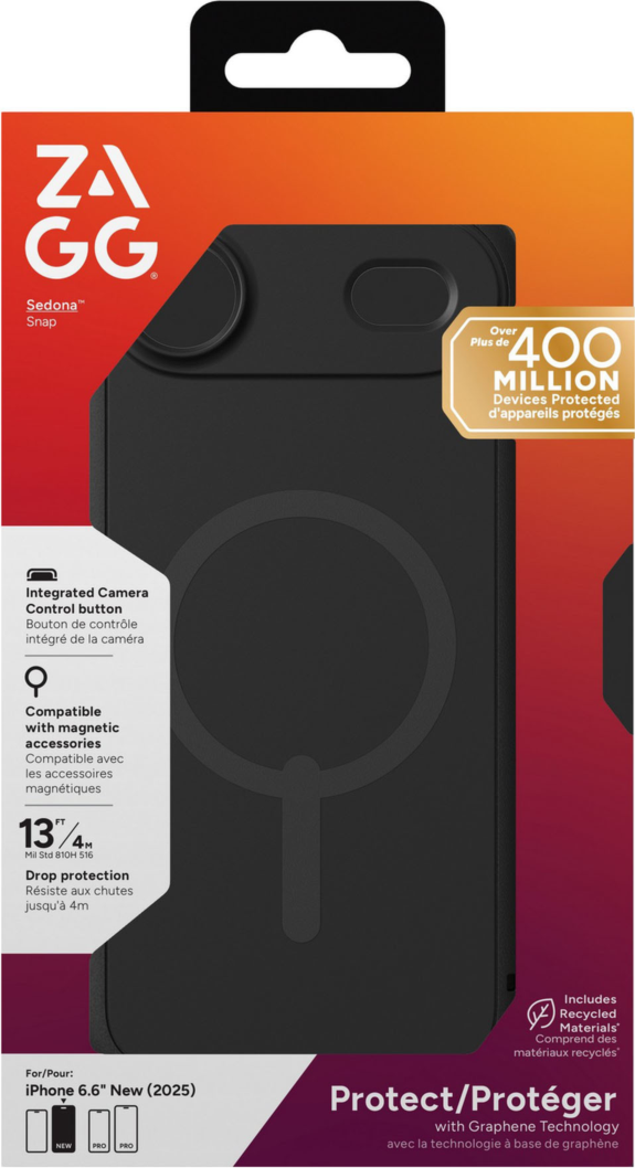 The ZAGG Sedona Snap combines elegant design with multi-layer protection, featuring 13ft drop defense, reinforced bumpers, and MagSafe compatibility in nature-inspired colors.