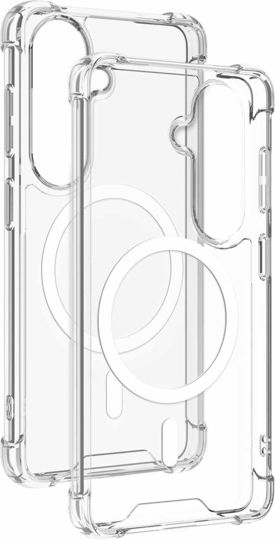 Blu Element - DropZone Rugged Case w/Magnets Clear for Samsung Galaxy S26 FE/Galaxy S25 FE