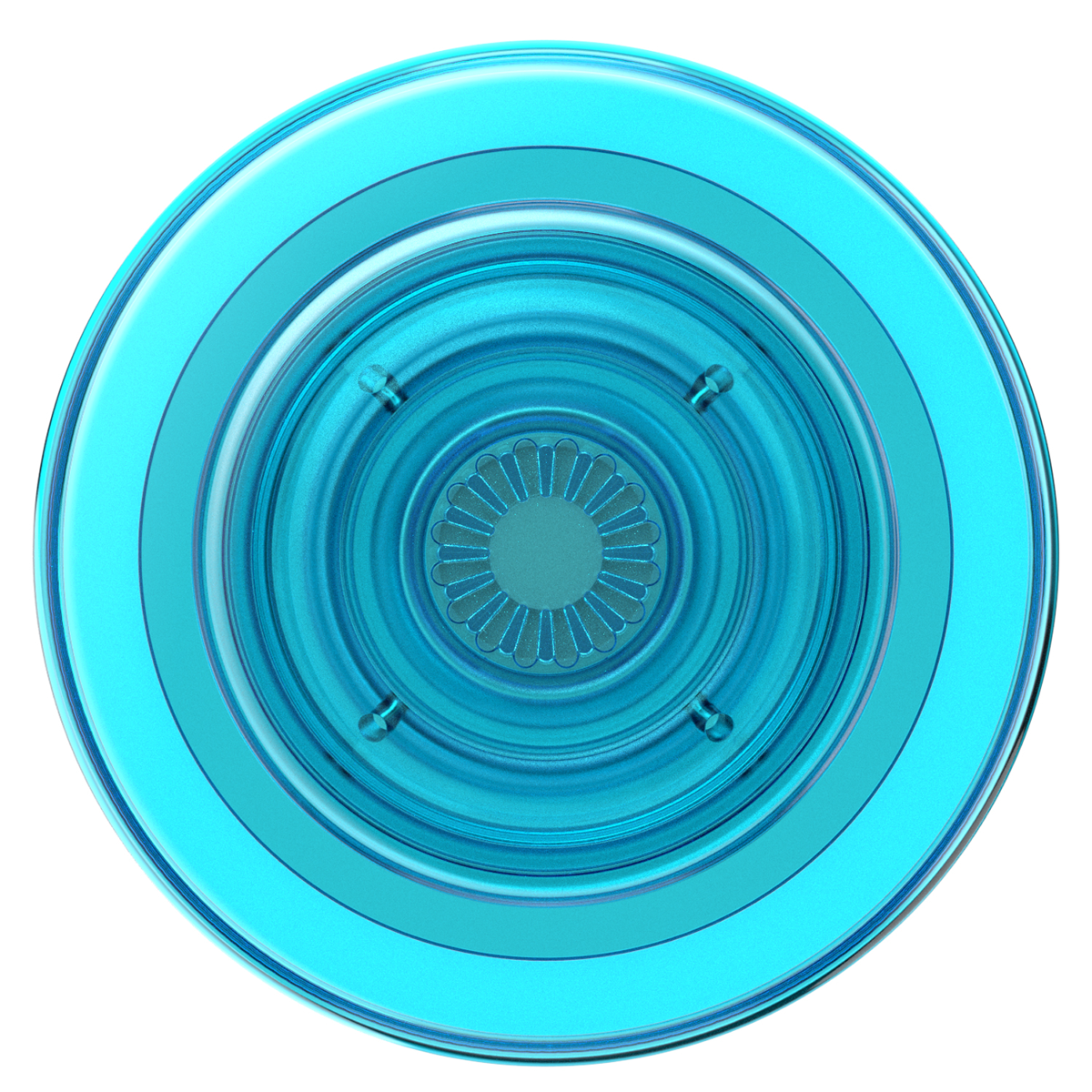 PopSockets 806877 PopGrip pour MagSafe Rond avec Anneau Adaptateur Translucent Electric Bleu