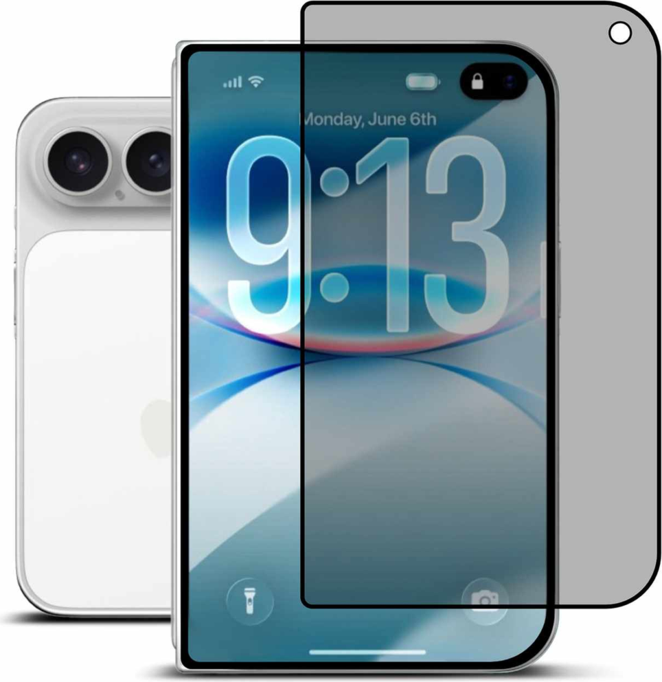 22 Cases - Privacy Glass Screen Protector with 2.5D Curved Edge for iPhone Duo clear