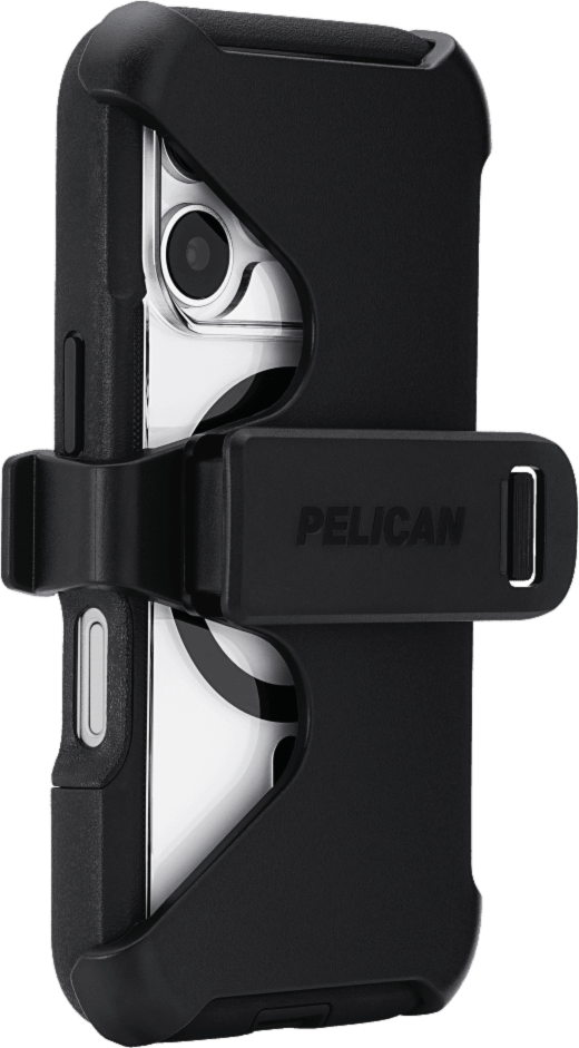 Pelican - Voyager MagSafe Case with Holster for Apple iPhone 17 Pro - Black and Clear