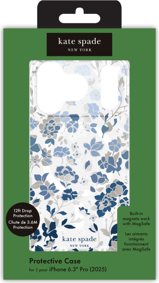 Kate Spade - Protective MagSafe Case for Apple iPhone 17 Pro - Flowerbed Blue