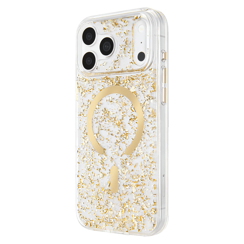 Case-Mate - Karat Flakes MagSafe Case for Apple iPhone 18 Pro/17 Pro - Gold