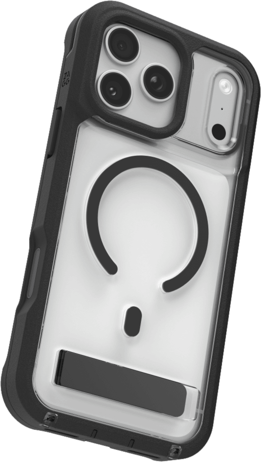 ZAGG - Rainier Snap Case with Kickstand for Apple iPhone 17 Pro Max - Black