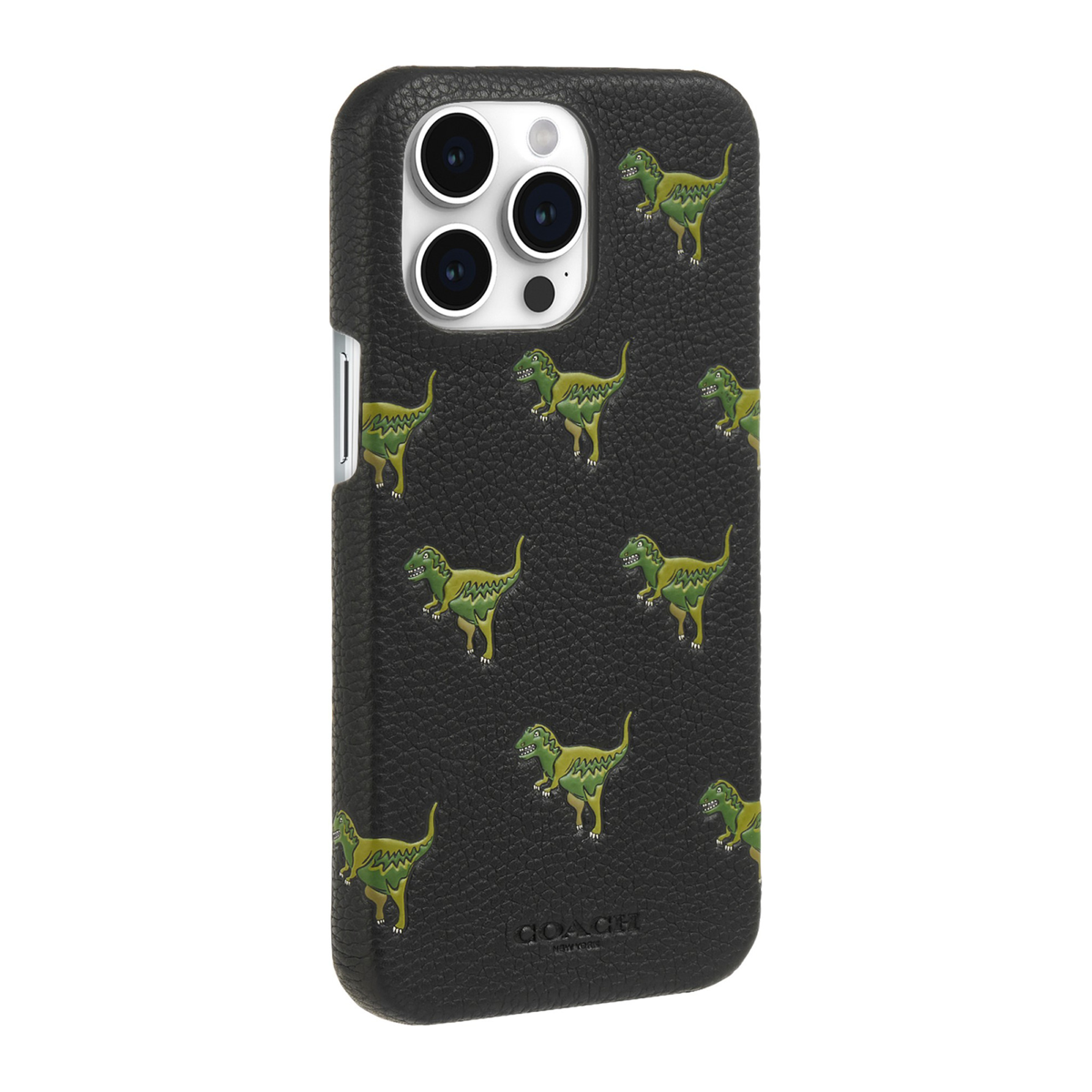 The Coach Leather Slim Wrap Case is a durably designed case with an impressive 10 ft drop protection and features Coach’s fun-loving mascot.