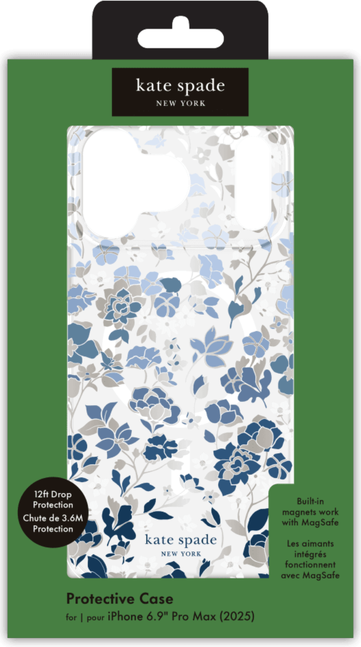 Kate Spade - Protective MagSafe Case for Apple iPhone 17 Pro Max - Flowerbed Blue