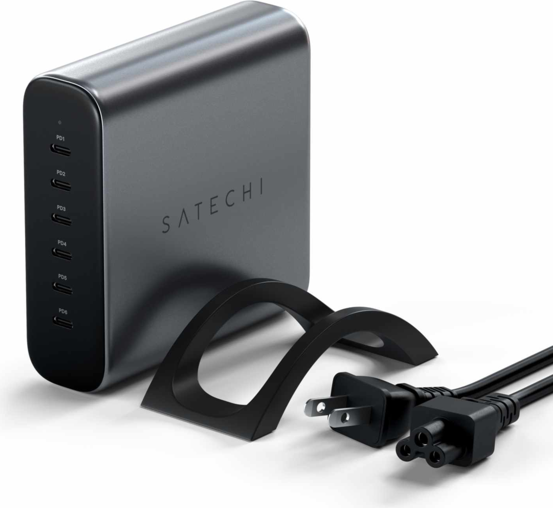 Satechi 200W USB-C 6-Port PD GaN Charger - Space Grey
