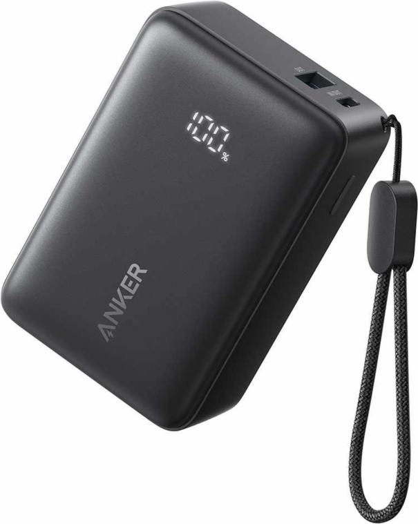 Anker - 10000mAh 30W Compact Portable Battery Black
