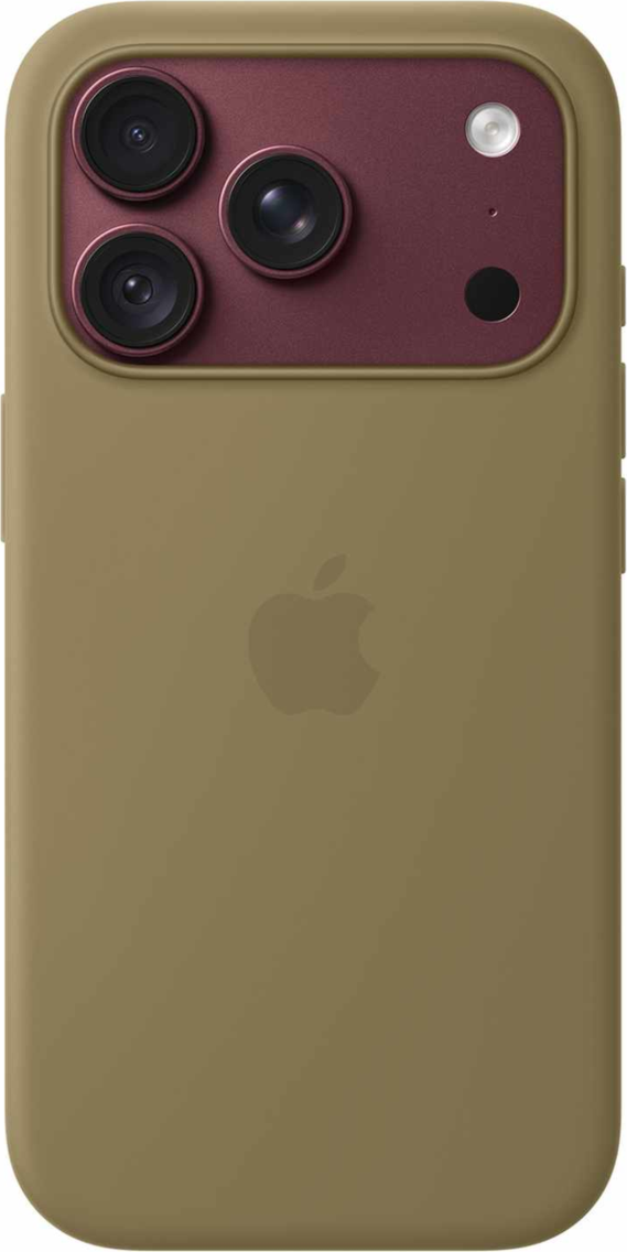 Apple - Coque en silicone avec MagSafe Olive pour iPhone 18 Pro