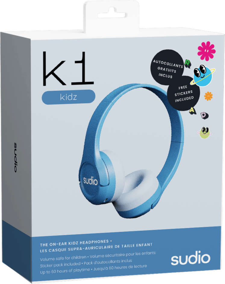 Sudio - K1 Kids Over Ear Wireless Headphones - Blue