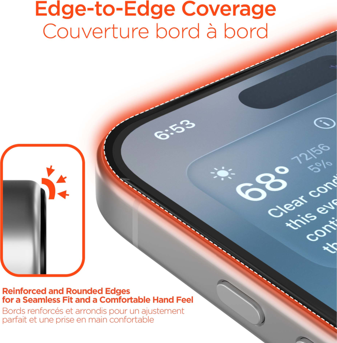 Experience seamless edge-to-edge protection with HyperGear's HD EdgePro Glass Screen Protector. Its ultra-strong, ultra-thin tempered glass defends against drops and scratches.