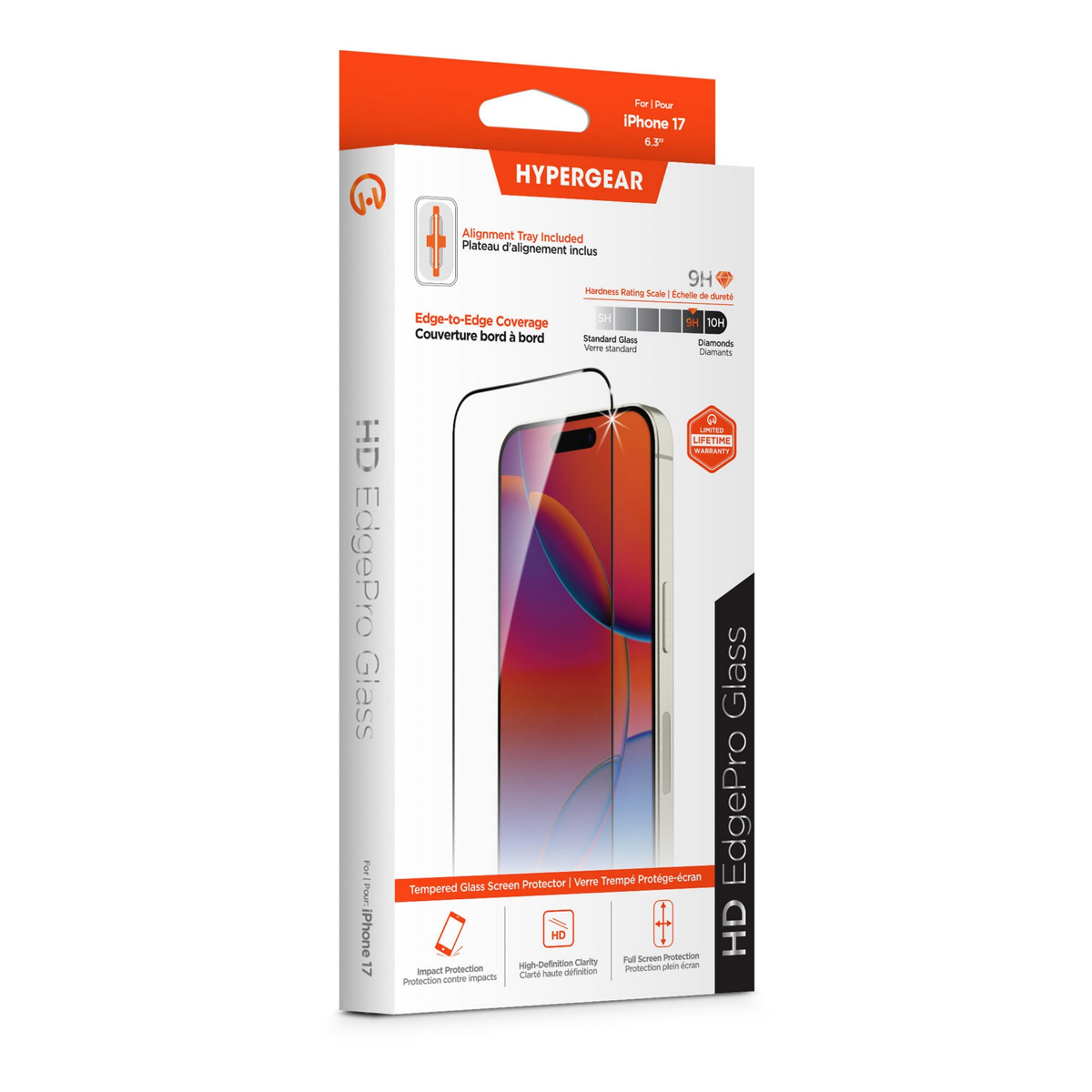 Experience seamless edge-to-edge protection with HyperGear's HD EdgePro Glass Screen Protector. Its ultra-strong, ultra-thin tempered glass defends against drops and scratches.