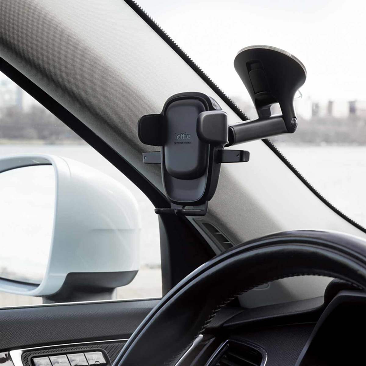 Mounts to windshield, dash or console.