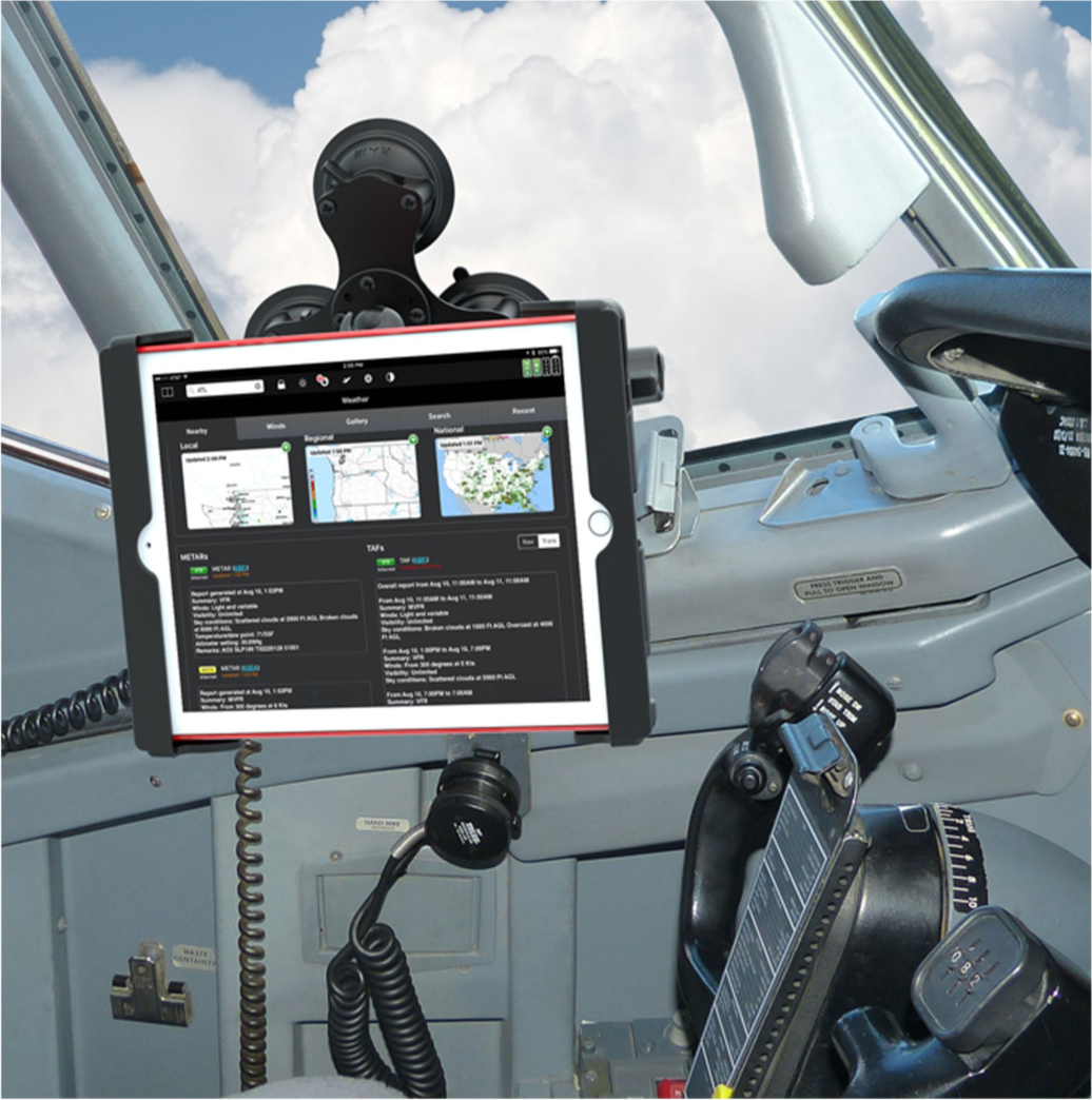 The RAM® Tab-Tite™ with RAM® Twist-Lock™ Triple Suction for 9"-10.5" Tablets is a triple suction cup base to keep the device secure and steady over all types of terrain.