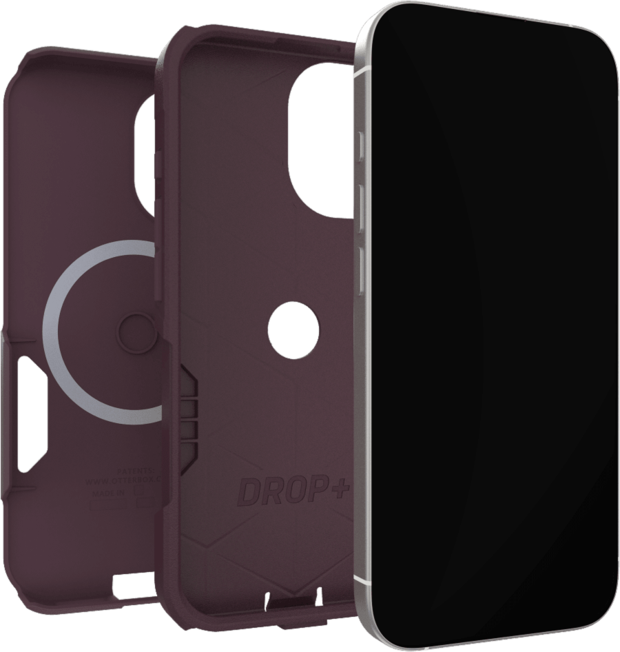 The OtterBox Commuter Series with MagSafe is a rugged, pocket-friendly case offering 3X military standard drop protection and features built-in magnets for MagSafe accessories.