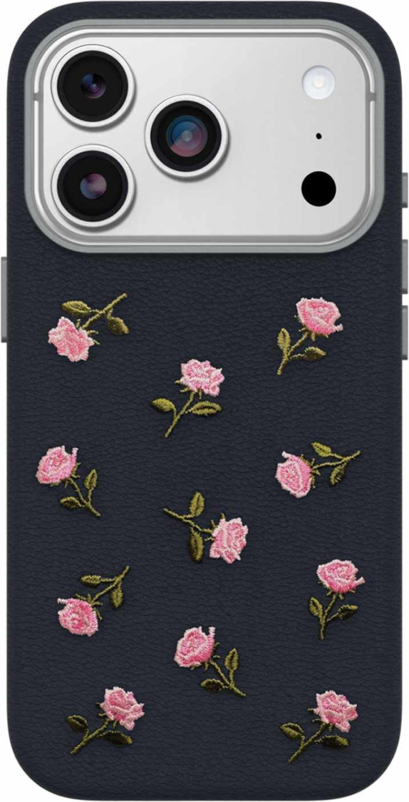 OtterBox - Symmetry Cactus Leather Embroidery MagSafe Case Manor Bloom for iPhone 18 Pro/17 Pro
