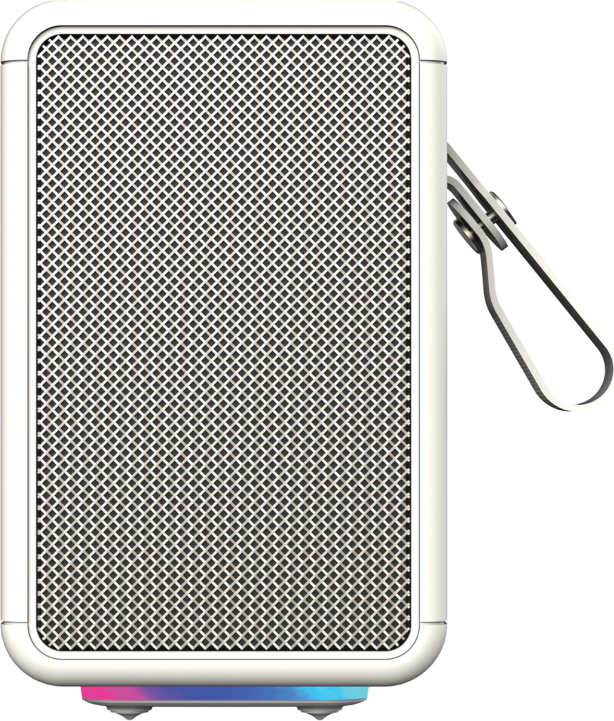 Powerful 15W output in a compact size
DSP sound optimisation
6 LED light modes
IPX6 water-resistant for outdoor use
TWS pairing for stereo sound
Removable handle
Charging time:3H
Playback time: 12H
Designed in Canada
1-Year Warranty